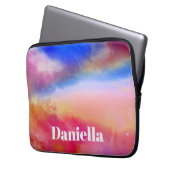 Dunkler farbiger Holografischer Himmel mit Individ Laptopschutzhülle (Vorderseite Links)