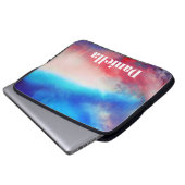 Dunkler farbiger Holografischer Himmel mit Individ Laptopschutzhülle (Vorne Knopf)