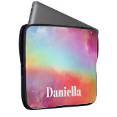 Dunkler farbiger Holografischer Himmel mit Individ Laptopschutzhülle (Vorne Rechts)