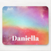 Dunkler farbiger Holografischer Himmel mit Individ Mousepad (Vorne)