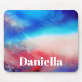Dunkler farbiger Holografischer Himmel mit Individ Mousepad (Vorne)