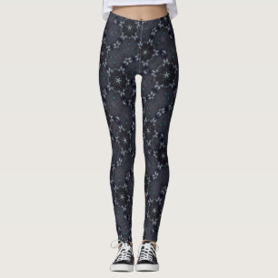 Dunkler feenhafter Stern-Satin Leggings