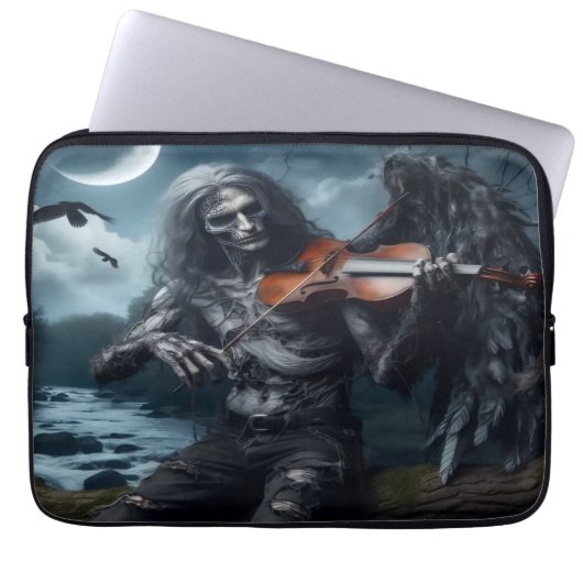 Dunkler Fiddler Laptop Sleeve (Vorderseite)