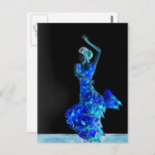 Dunkler Flamenco. Postkarte (Vorne/Hinten)