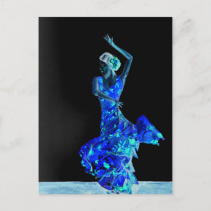 Dunkler Flamenco. Postkarte