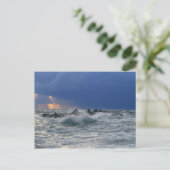 Dunkler Flieder Postkarte (Stehend Vorderseite)