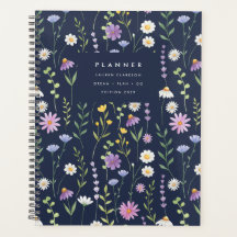 Dunkler Floraler Botanischer Gartenplaner