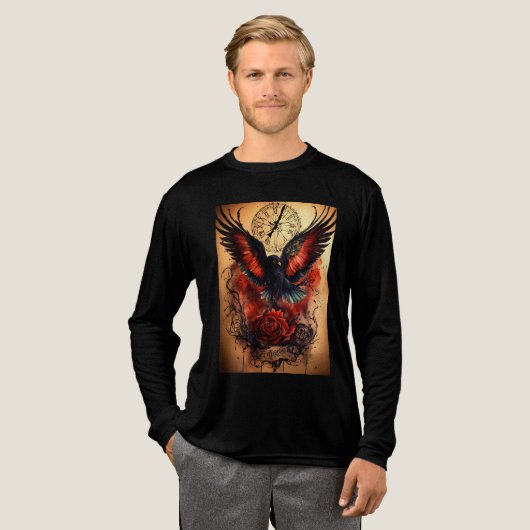 Dunkler Flug Tri-Blend Shirt (Volle Vorderseite)