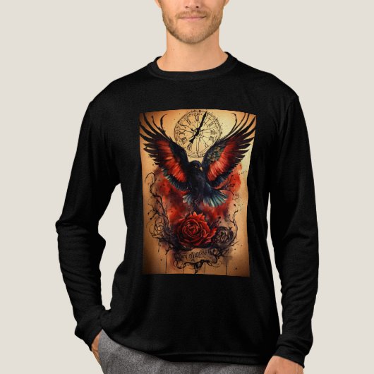 Dunkler Flug Tri-Blend Shirt (Vorderseite)