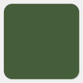 Dunkler Forest Green Large Square Sticker (Vorderseite)
