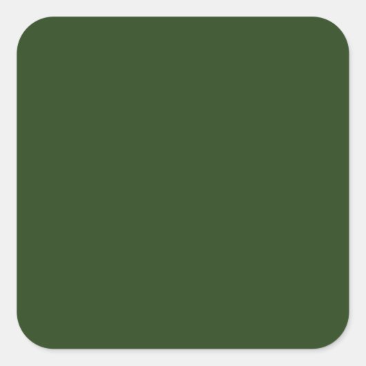 Dunkler Forest Green Large Square Sticker (Vorderseite)