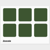 Dunkler Forest Green Large Square Sticker (Blatt)