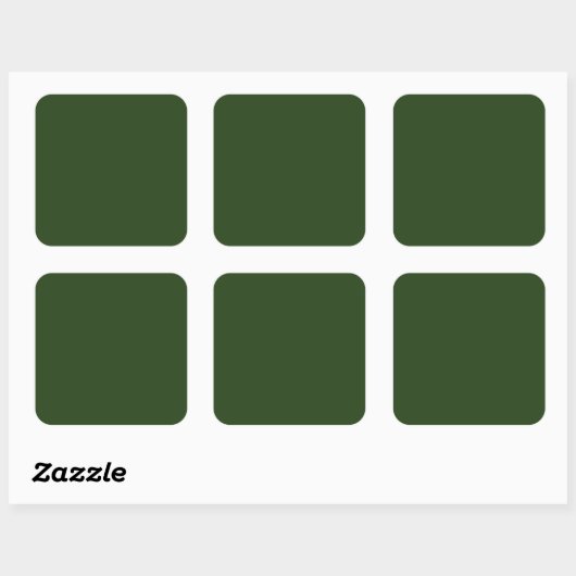 Dunkler Forest Green Large Square Sticker (Blatt)