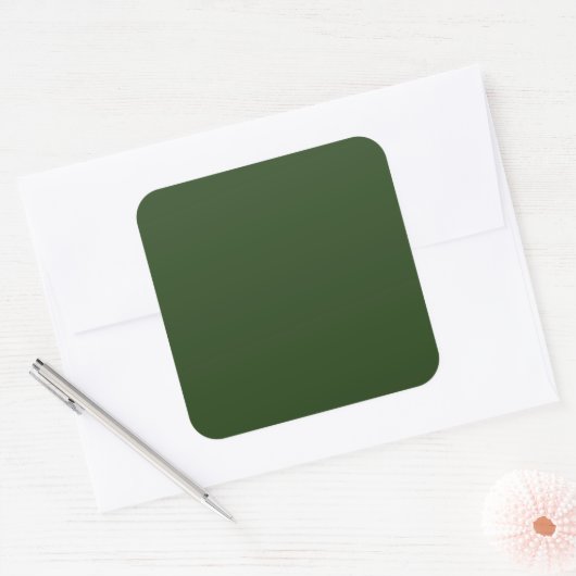 Dunkler Forest Green Large Square Sticker (Umschlag)