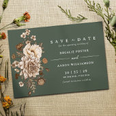 Dunkler Forest Green Moss | Eleganter Blumengarten Save The Date