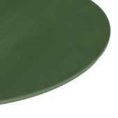 Dunkler Forest Green Round Glass Cutting Board Schneidebrett (Ecke)