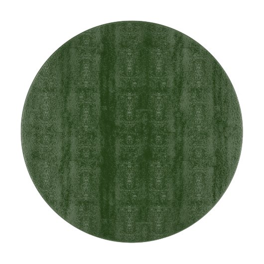 Dunkler Forest Green Round Glass Cutting Board Schneidebrett (Vorderseite)