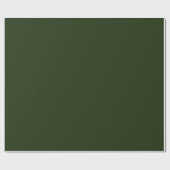 Dunkler Forest Green Solid Color Geschenkpapier (Flach)