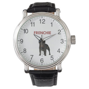 Dunkler Französischer Bulldog Armbanduhr