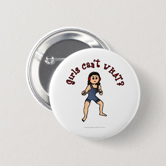 Dunkler Frauenringer Button (Vorne & Hinten)