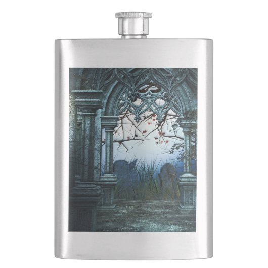 Dunkler Friedhof Flachmann (Vorderseite)