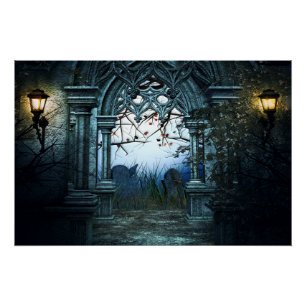 Dunkler Friedhof Poster