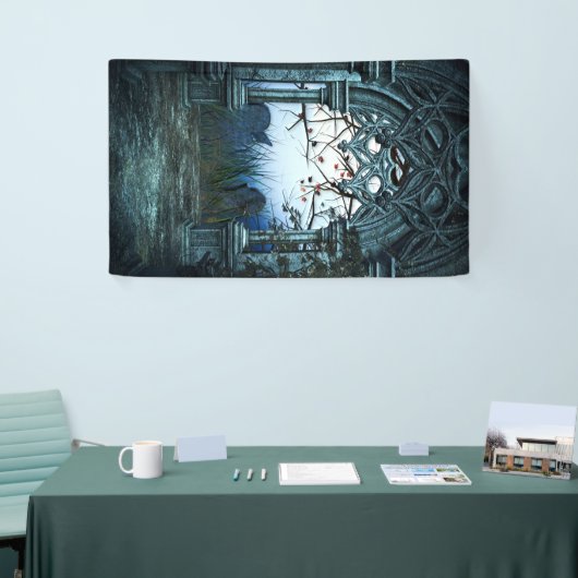 Dunkler Friedhofs-Hintergrund Banner (Messeveranstaltung)