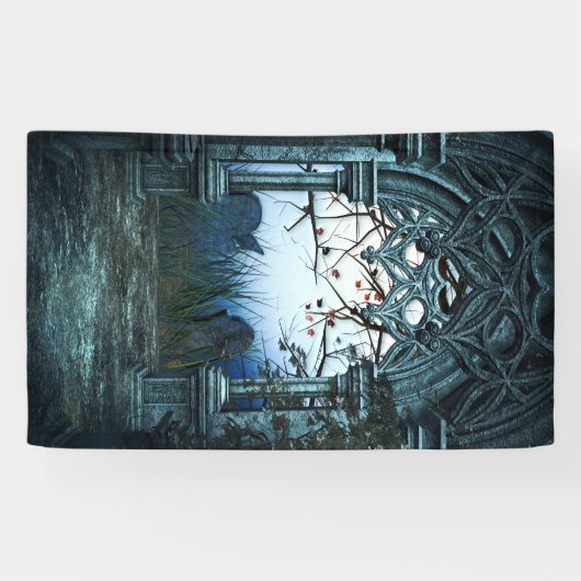 Dunkler Friedhofs-Hintergrund Banner (Horizontal)