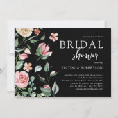 Dunkler Frühling | Botanisches Brautparty Einladung (Vorderseite)