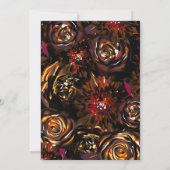 Dunkler Garten Herbst Blume fallen Süß 16 Party Einladung (Rückseite)