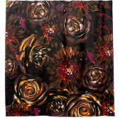 Dunkler Garten Herbst Glühbirnen Blume fallen Duschvorhang (Vorderseite)