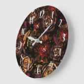 Dunkler Garten Herbst Glühbirnen Blume fallen Große Wanduhr (Winkel)