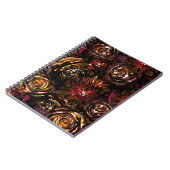 Dunkler Garten Herbst Glühbirnen Blume fallen Notizblock (Linke Seite)