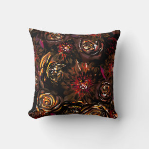 Dunkler Garten Herbstglow Blumen Herbsthochzeit   Kissen