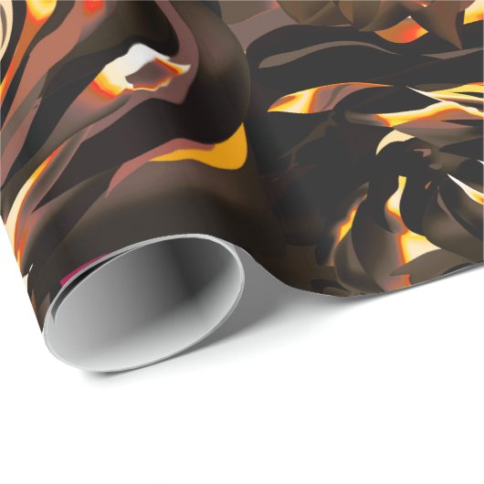 Dunkler Garten Herbstglühen Blume fallen Weddinga Geschenkpapier (Rolleneckpunkt)