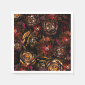 Dunkler Garten Herbstglühen Blume Hochzeit im Herb Serviette (Vorderseite)