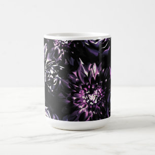 Dunkler Garten Verzaubernde Lila Glamour Blumen Kaffeetasse