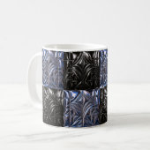 Dunkler geometrischer Becher" Kaffeetasse (Vorderseite Links)