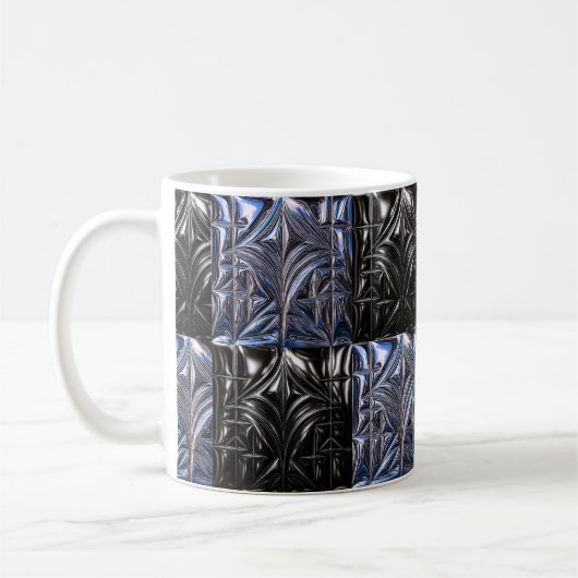 Dunkler geometrischer Becher" Kaffeetasse (Links)