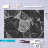 Dunkler geometrischer Schmutz-Muster-Druck Seidenpapier (Handwerk)