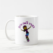 Dunkler Girl-Skater mit Helm Kaffeetasse (Links)
