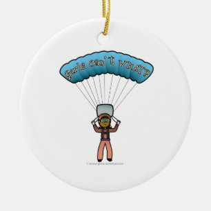 Dunkler Girl-Sky-Taucher Keramik Ornament