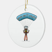 Dunkler Girl-Sky-Taucher Keramik Ornament (Links)