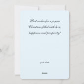 Dunkler Glamour Weihnachtsbaumchen und -garland Feiertagskarte (Rückseite)