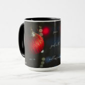Dunkler Glamour Weihnachtsbäume und Garland Tasse (Vorderseite Links)
