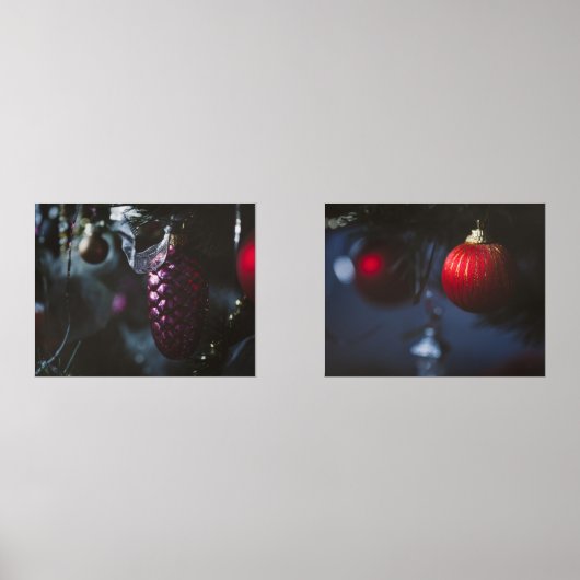 Dunkler Glamour Weihnachtsschmuck Bilderwand Sets (Vorderseite)