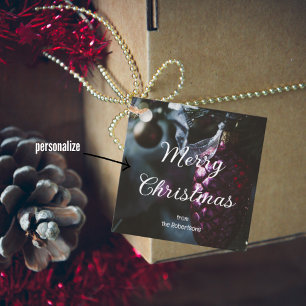 Dunkler Glamour Weihnachtsschmuck Geschenkanhänger