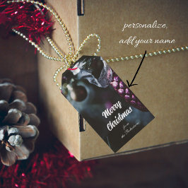 Dunkler Glamour Weihnachtsschmuck Geschenkanhänger