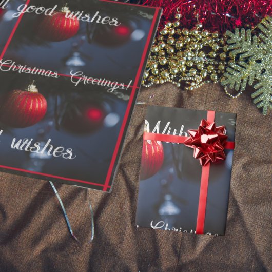 Dunkler Glamour Weihnachtsschmuck Geschenkpapier