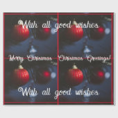 Dunkler Glamour Weihnachtsschmuck Geschenkpapier (Flach)